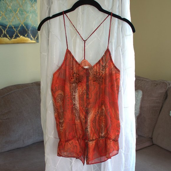 LC Lauren Conrad Tops - Bundle ✨2/$15 Lauren Conrad Fake Button Down Tank | Spaghetti Strap Tank